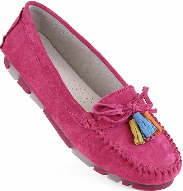 Këpucë loafer për femra Filippo, me frëngji në ngjyrë fuksia