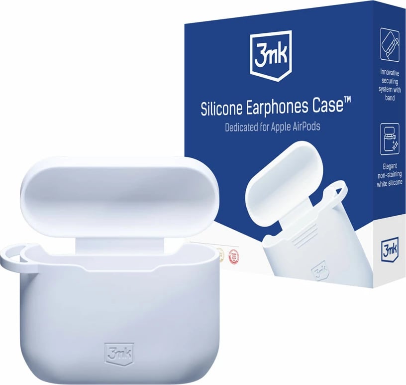 Mbështjellës 3mk për AirPods 3, silikon, i bardhë