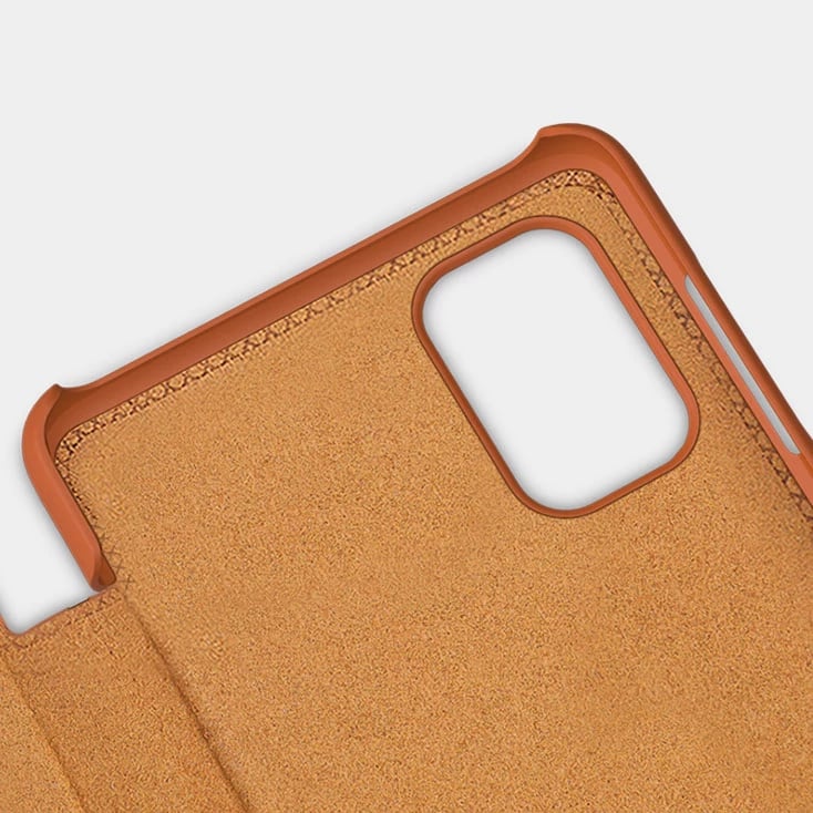 Mbështjellës Nillkin Qin Case për Xiaomi Redmi Note 11 Pro+, Redmi Note 11 Pro, Mi 11i HyperCharge, kafe