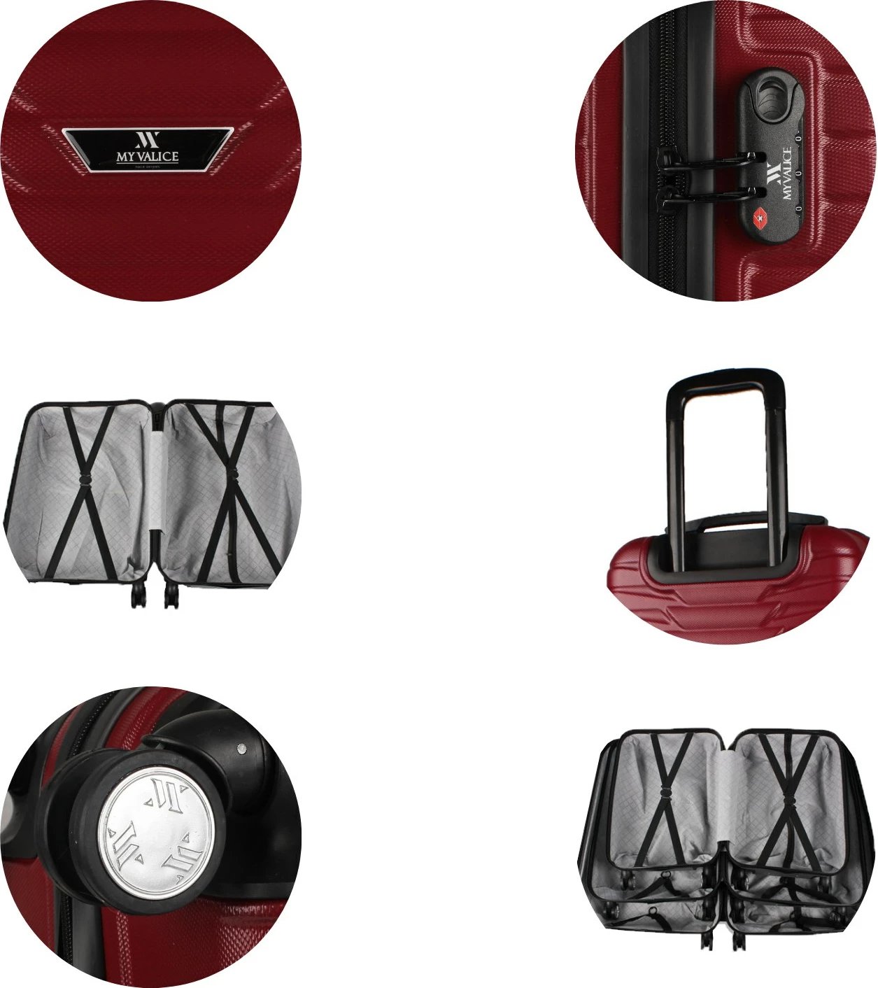 Valixhe udhëtimi ngjyrë e kuqe e errët, Zoozie Bags, 5882