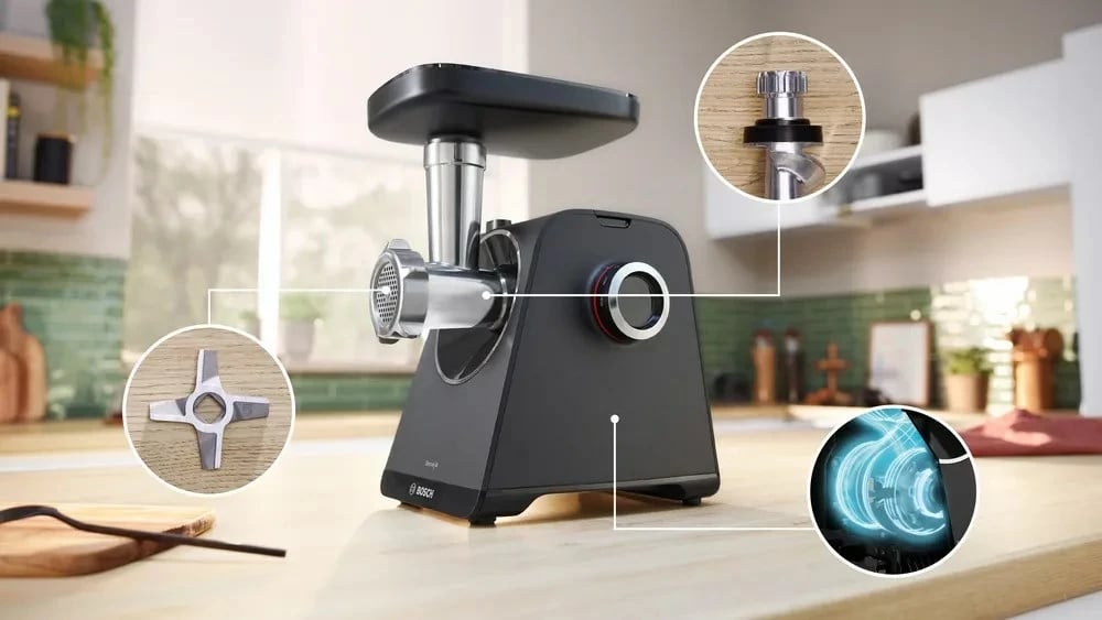 Mulli mishit Bosch MFWS430B, 500 W, zi/argjendtë