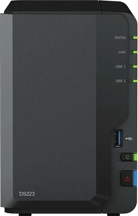 NAS Synology DiskStation DS223, Desktop, Realtek RTD1619B, 2 GB, DDR4