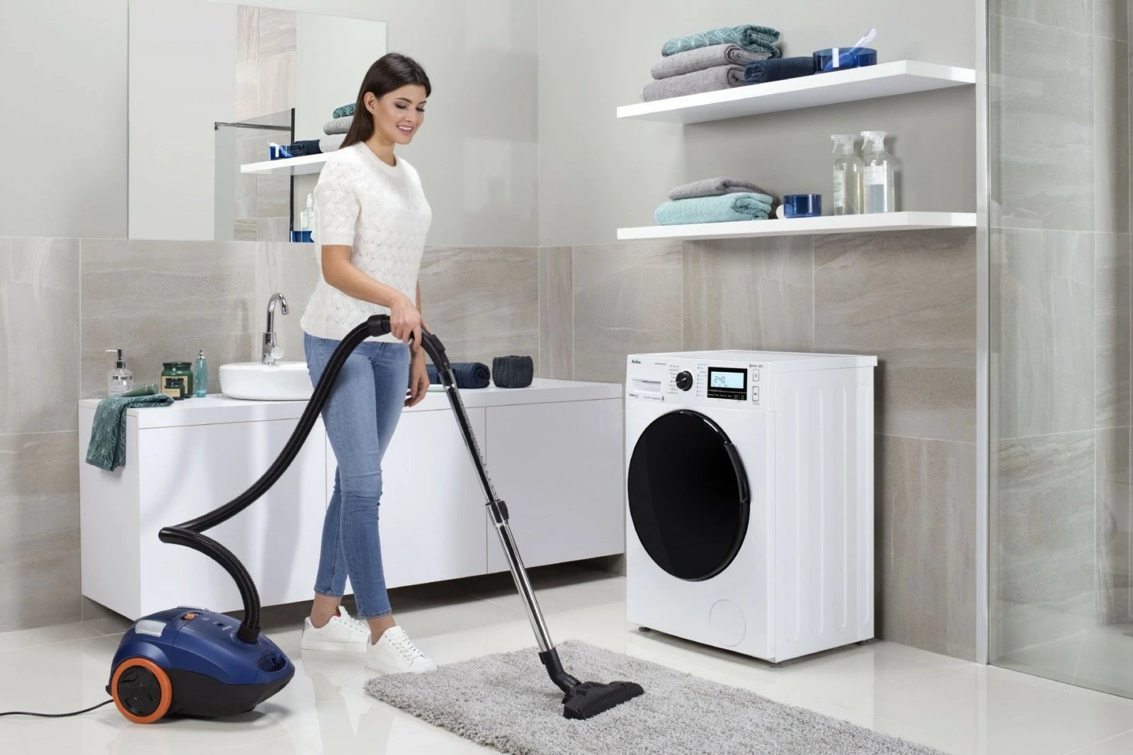 Fshesë me korent me qese Amica FEN TURBO VM2062, HEPA 13, 3L, 900W, Kaltër e errët