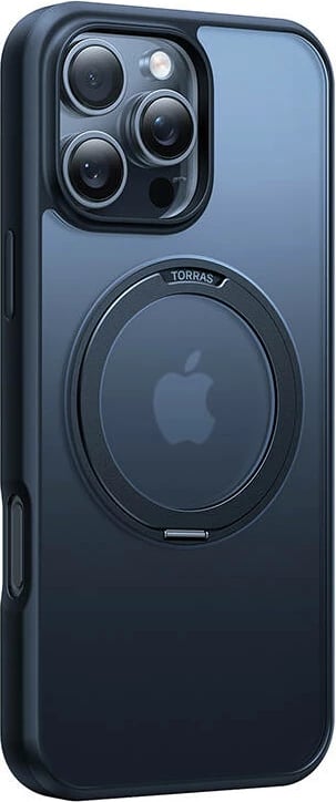 Mbështjellës Torras Ostand Pro për iPhone 16 Pro Max, i zi
