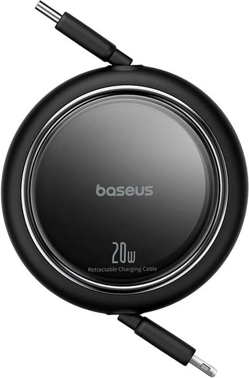 Kabllo karikimi Baseus Free2Pull, USB-C në Lightning, 1m, 20W, e zezë