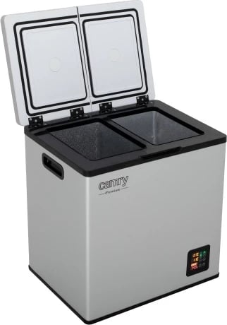 Frigorifer portativ me kompresor, Camry CR 8076, 38L, dy ndarje (15L frigorifer + 23L ngrirës), ekran LCD, gri