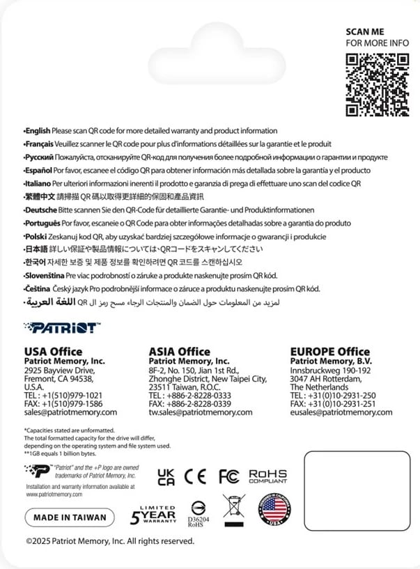 SSD Patriot Viper P410, 1TB, M.2 PCIe Gen4 x4, NVMe 1.4