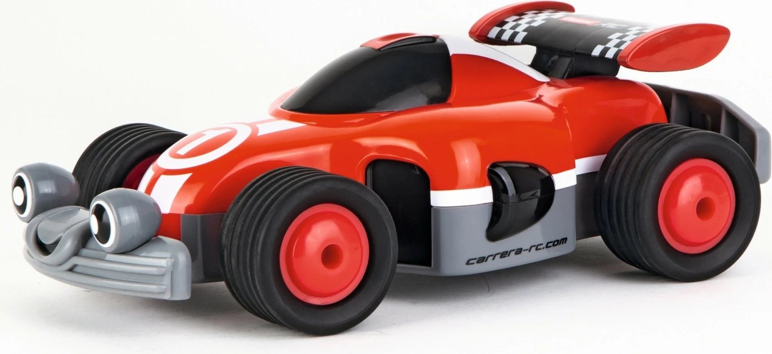 Makine lodër RC Carrera First, 26 cm, 2.4GHz, për fëmijë, Kuqe/Bardhë
