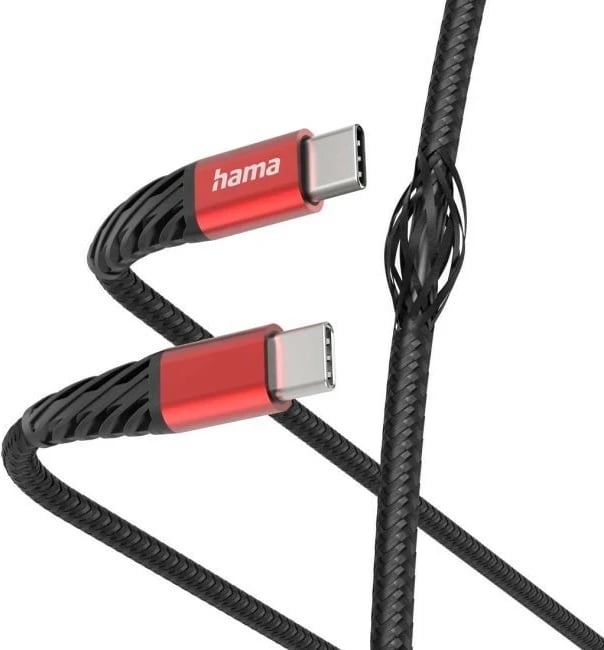 Kabllo Hama Extreme USB-C - USB-C, 1.5m, e zezë