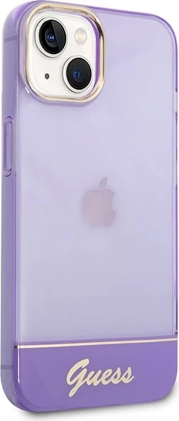 Mbështjellës Guess GUHCP14MHGCOU për iPhone 14 Plus 6.7", vjollcë, hardcase translucent