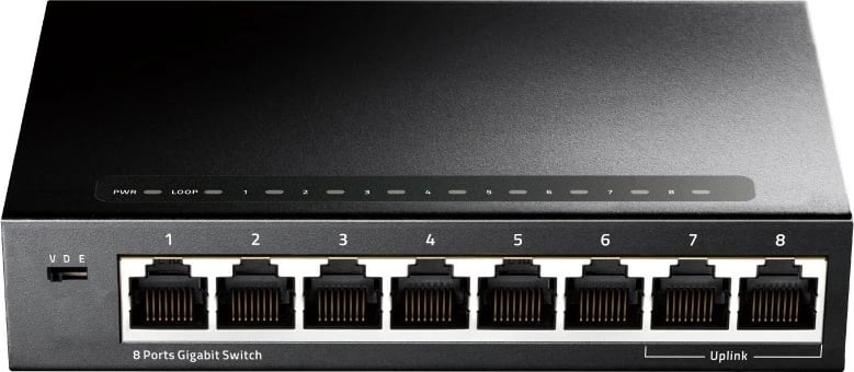 Switch Cudy GS108, 8 porta Gigabit Ethernet, Full duplex