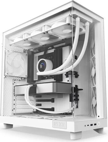 Kasë NZXT H6 Flow, Midi Tower, xham i temperuar, e bardhë