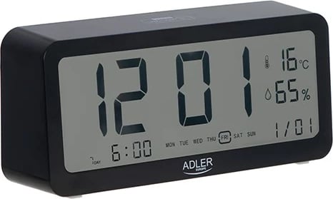 Orë alarmi Adler AD 1195b, digjitale, e zezë