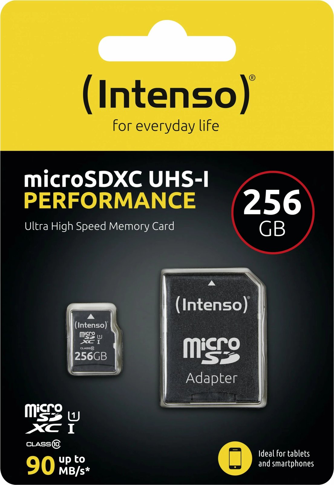 Kartelë microSD Intenso 256GB, UHS-I, CL10, e zezë