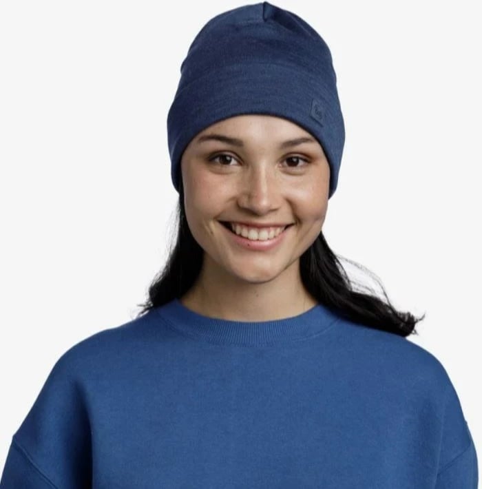 Kapelë Buff Merino Heavyweight Beanie, për të rritur, Blu e Natës