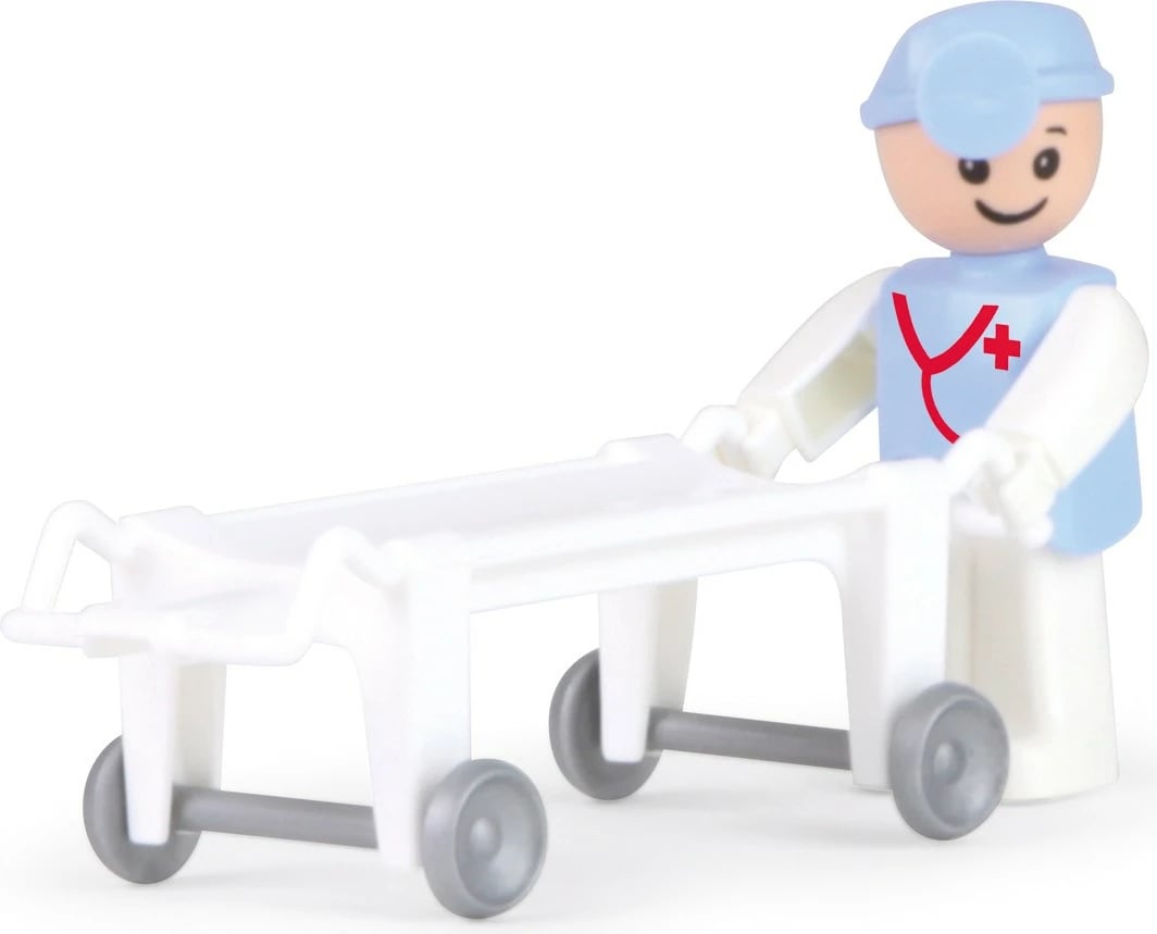 Autoambulancë lodër Lena Truxx me aksesorë, plastike, kuqe/bardhë, set Autoambulancë lodër Lena Truxx me aksesorë, plastike, kuqe/bardhë, set