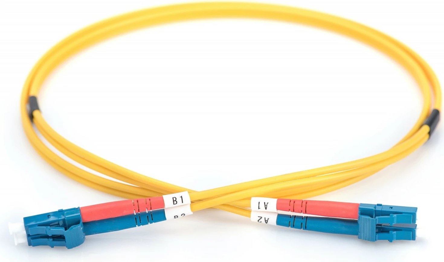 Kabllo optike Digitus DK-2933-02, patchcord singlemode OS2, LC-LC, 2m, Verdhë