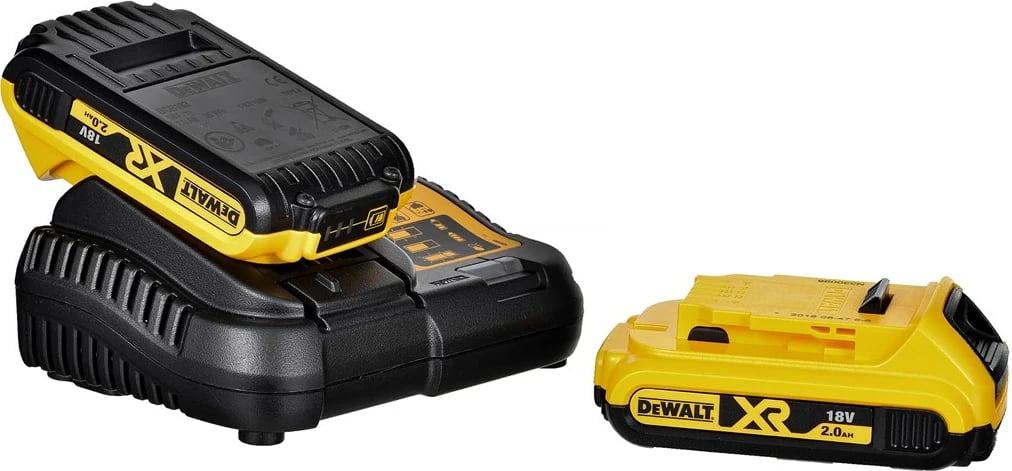 Makine goditëse DeWALT DCF809D2T me bateri 18V, 2Ah, 3200 RPM, zezë/verdhe Makine goditëse DeWALT DCF809D2T me bateri 18V, 2Ah, 3200 RPM, zezë/verdhe