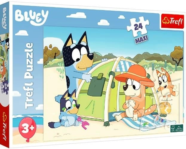 Puzzle për fëmijë Trefl Bluey Wonderful World, 24 pjesë, 50x35cm