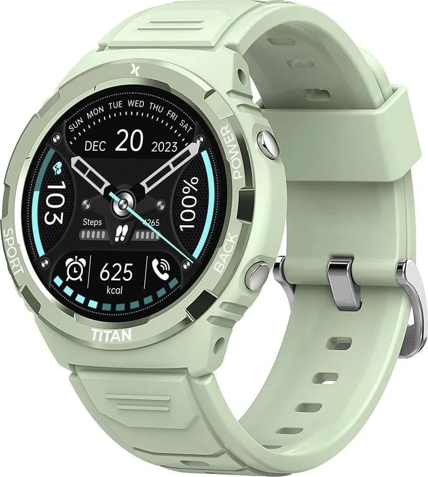 Smartwatch Maxcom FW100 Titan Valkiria, 1.3" AMOLED, 64 MB, Mint