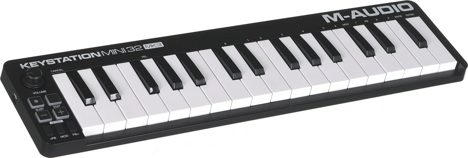 Tastierë MIDI M-AUDIO Keystation Mini 32 MK3, 32 taste, USB, Bardhë, Zi