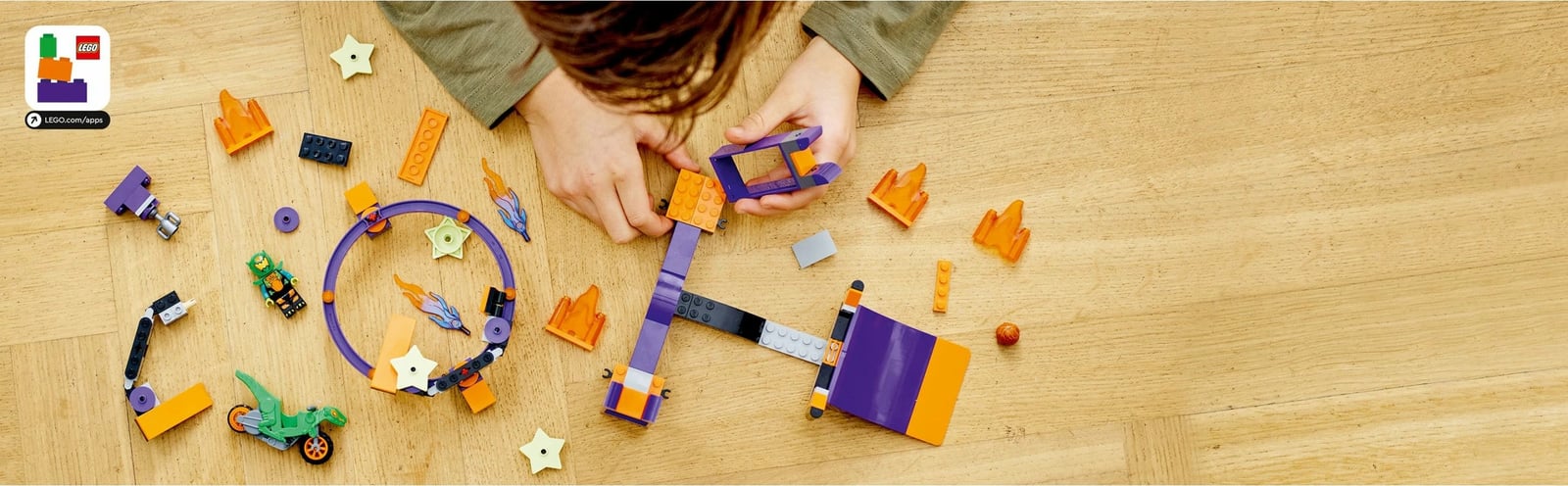 Set ndërtimi LEGO City Dunk Stunt Ramp Challenge 60359, 144 pjesë, shumëngjyrësh