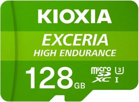 Kartelë memorie Kioxia Exceria High Endurance 128GB MicroSDXC Class 10 UHS-I jeshile/bardhë