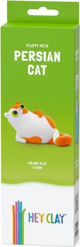 Set modelimi me masë plastike Hey Clay, Tm Toys, Persian Cat, 5 ngjyra