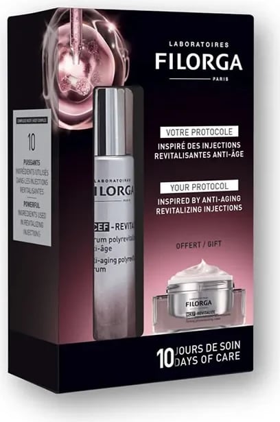 Set serum dhe krem anti-plakje Filorga NCEF-Revitalize, unisex, 2 copë