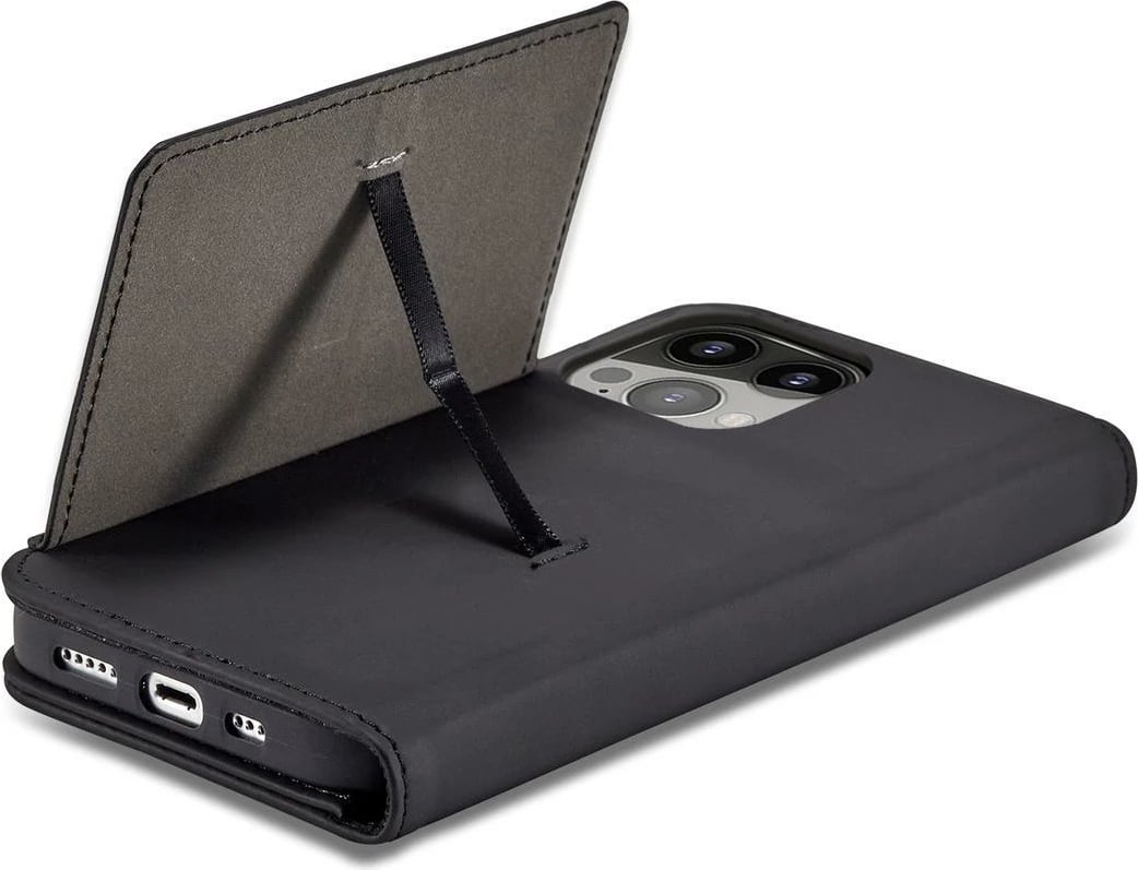 Mbështjellës Hurtel Magnet Card Case për iPhone 14, portofol, mbajtës, e zezë