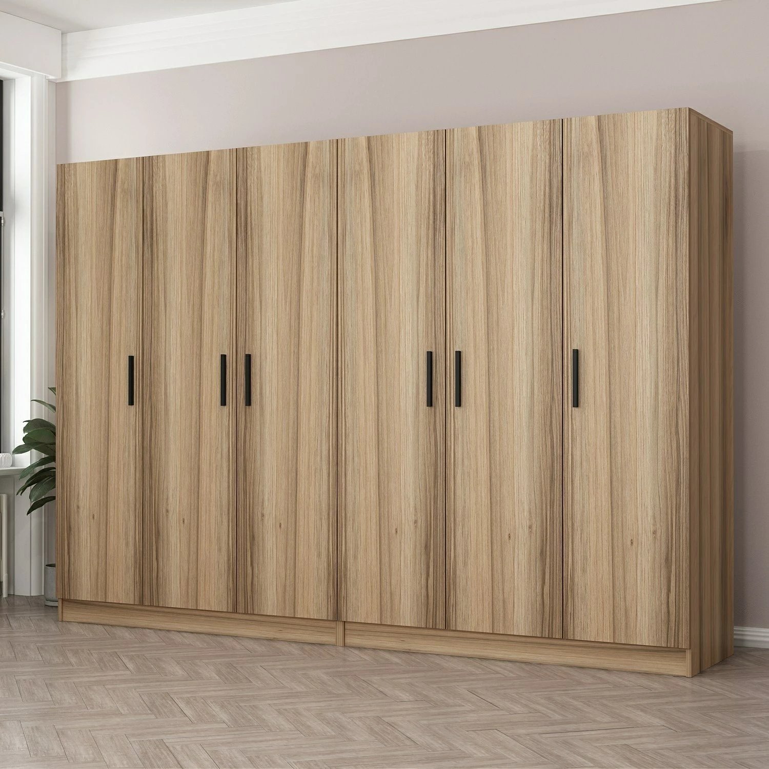 Dollap garderobe, ngjyrë dore, Skye Decor 7631, 270x210x52cm