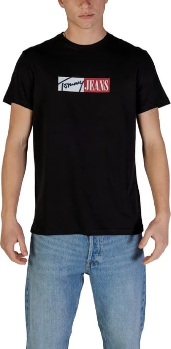 Maicë për meshkuj Tommy Hilfiger Jeans, e zezë