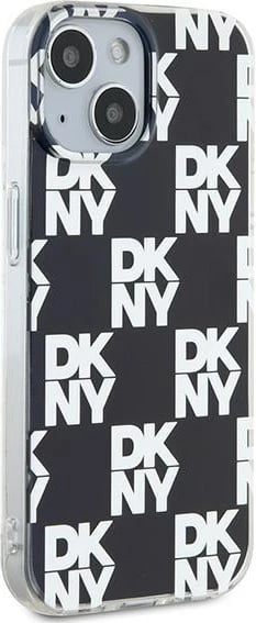 Mbështjellës DKNY IML Checkered Mono Pattern për iPhone 15/14/13, 6.1", i zi