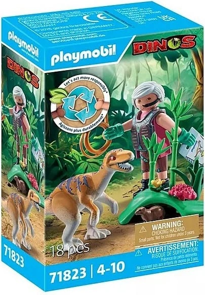 Set figurash dinosaur Playmobil Dinos 71823 Velociraptor, 18 pjesë