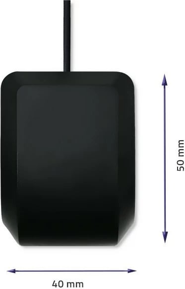 Antenë GPS Qoltec 57038, 28dBi, e jashtme, e zezë