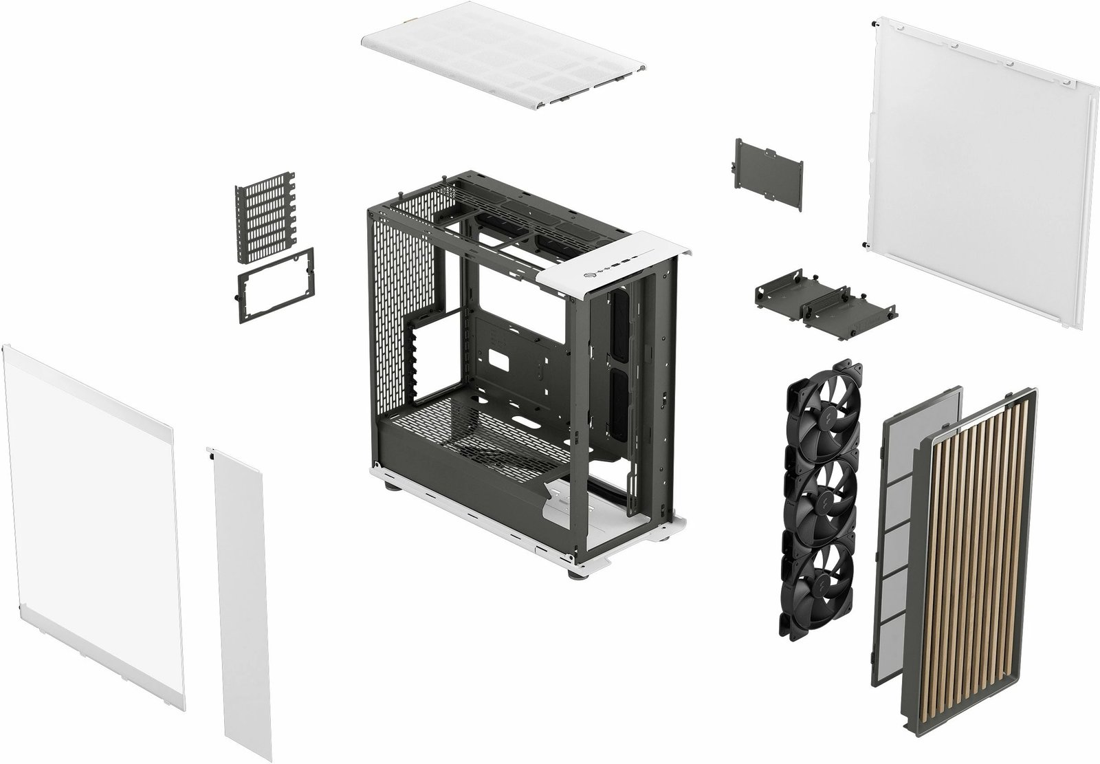 Kasë Fractal Design FD-C-NOR1X-04, Midi Tower, PC, White, ATX, EATX, micro ATX, Micro-ITX Kasë Fractal Design FD-C-NOR1X-04, Midi Tower, PC, White, ATX, EATX, micro ATX, Micro-ITX
