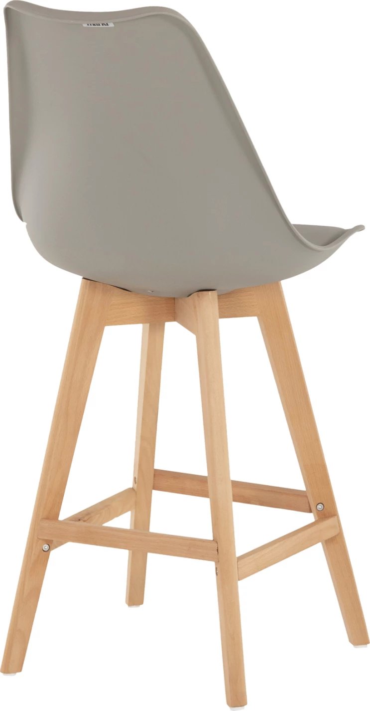 Karrige për bar VEGAS FH8000.40 lartësi mesatare, polipropilen gri, dru ahu natyral, 47x58x103H cm., set prej 4 copë