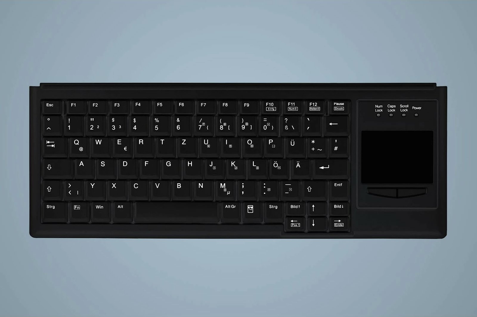 Tastierë Cherry AK-4400-G me touchpad, PS/2, QWERTZ, e zezë