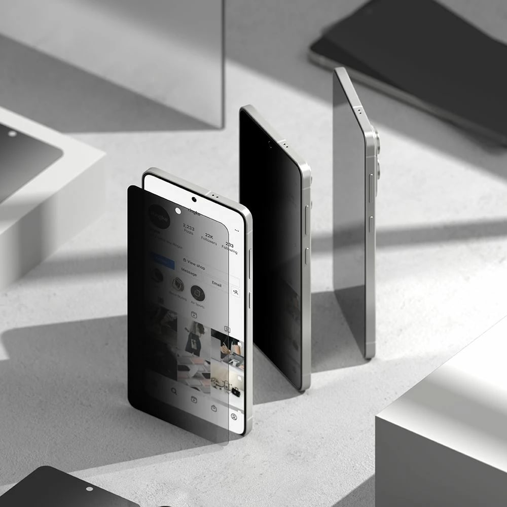 Xham mbrojtës privatësie Ringke Easy Slide për Samsung Galaxy S25 Edge, 2 copë