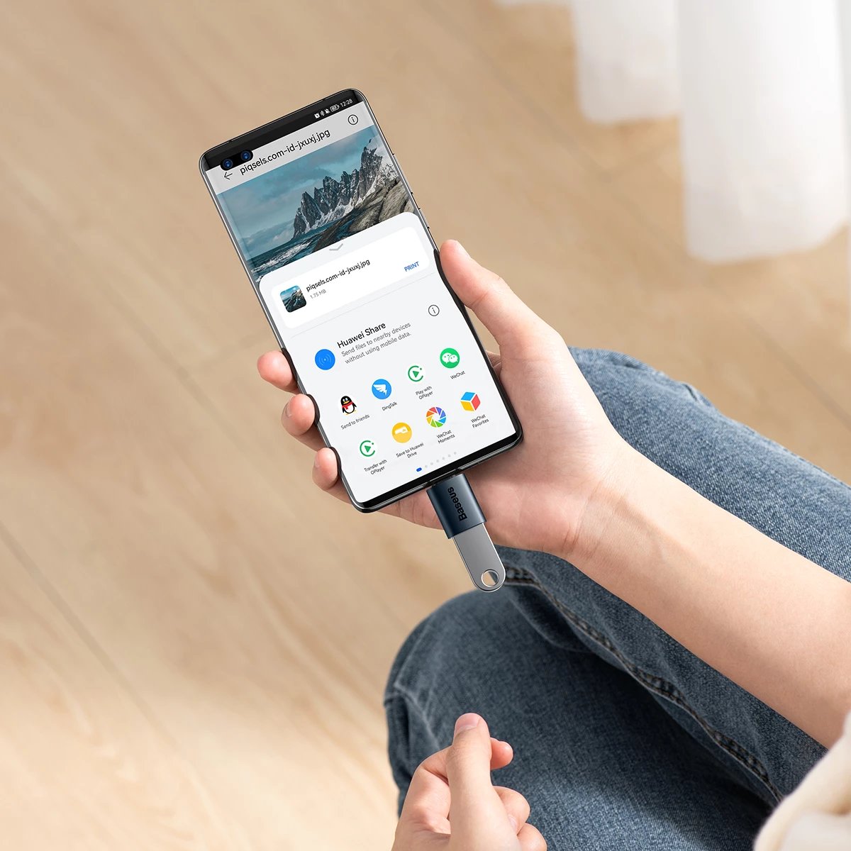 Adapter USB Type-C në USB-A 3.2 Gen 1 Baseus Ingenuity Series, Blu