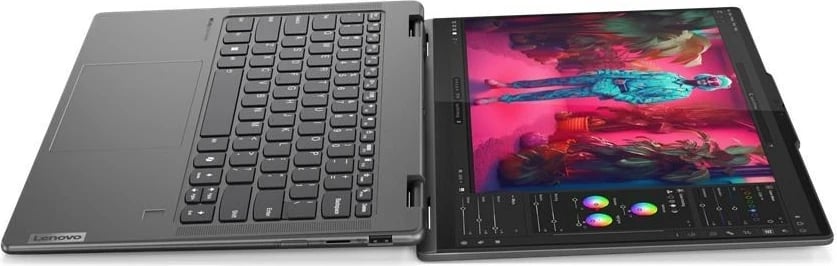 Laptop hibrid Lenovo Yoga 7, AMD Ryzen 7 8840HS, 14 inch, Gri