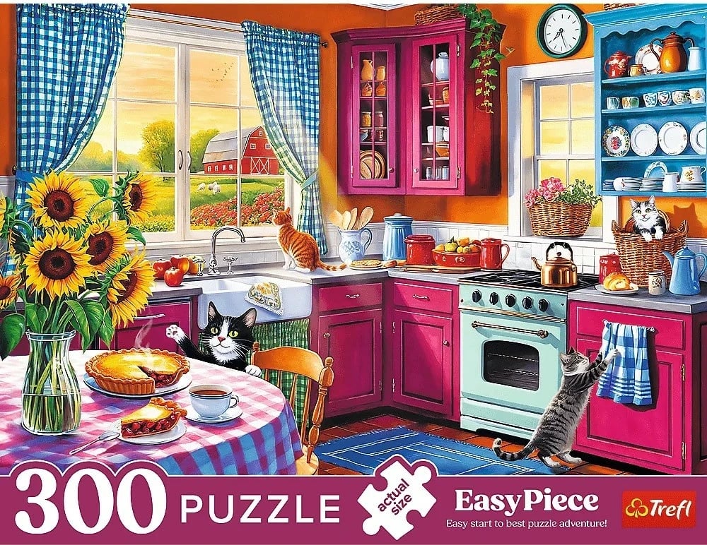 Puzzle Trefl EasyPiece Morning in the Kitchen, 300 pjesë Puzzle Trefl EasyPiece Morning in the Kitchen, 300 pjesë