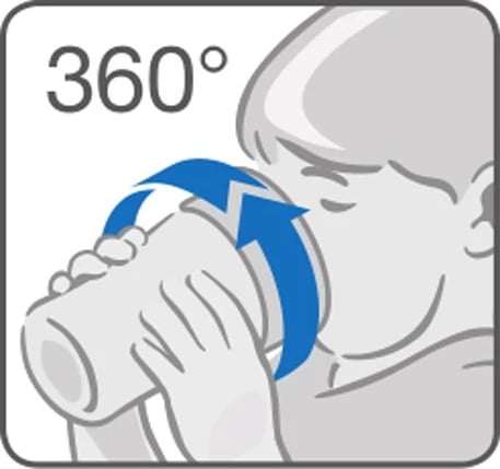 gotë bebe trajnimi 360°, NUK, Magic, 230ml, BPA-free, me kapak, e kuqe