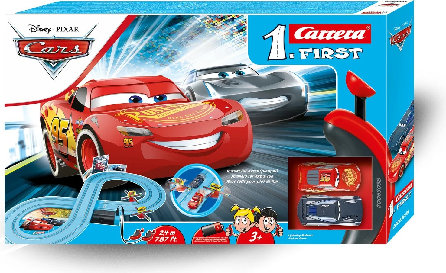 Makina lodër Carrera Pixar Cars - Power Duel, 3 vjet, Shumëngjyrëshe