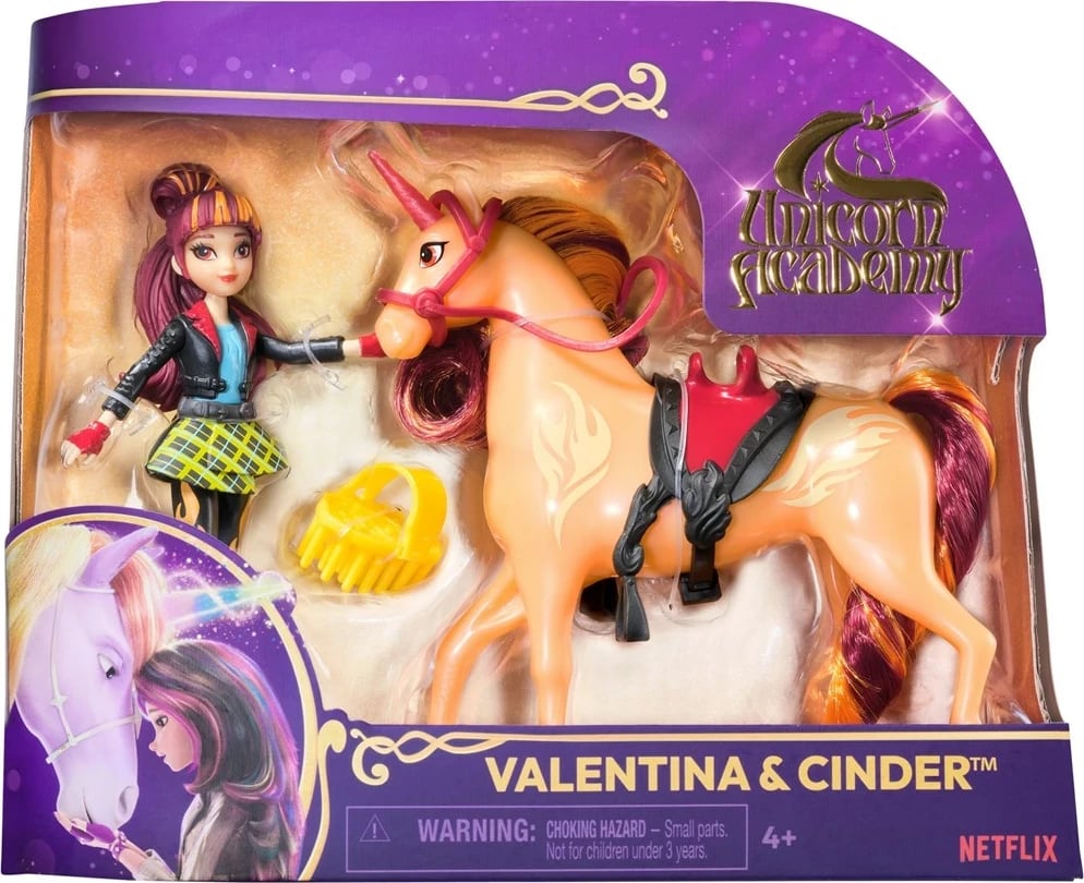 Lojë me kukulla SPIN MASTER Unicorn Academy Valentina & Cinder, shumëngjyrëshe