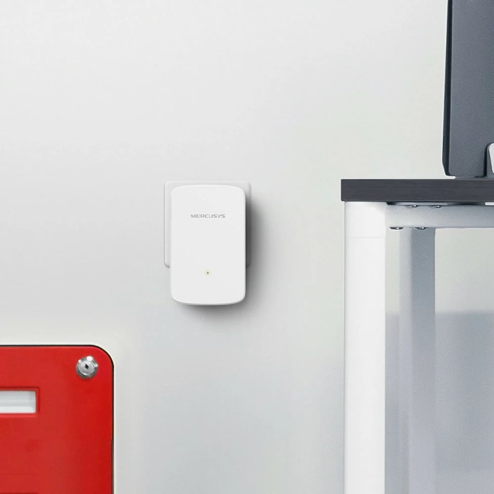 Repeater Wi-Fi Mercusys ME10, 300 Mbps, 1 portë LAN, i bardhë