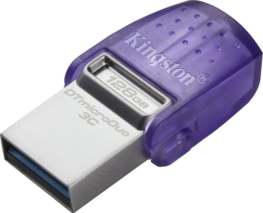 USB Kingston, USB Type-A/C 3.2 Gen 1, 64GB, vjollcë/ argjend