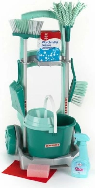 Set lodrash karrocë pastrimi Klein Leifheit 6562 me aksesorë, jeshile/bardhë
