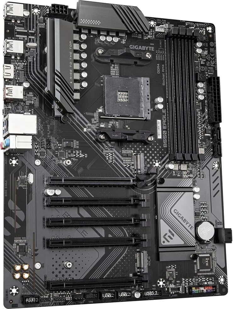 Pllakë amë Gigabyte B550 EAGLE, Socket AM4, ATX, DDR4, PCIe 4.0, e zezë
