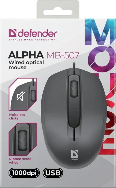 Maus Defender Alpha MB-507, Optik, 1000 DPI, 3 Butona, i Zi